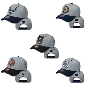 1 Dozen Air Force Navy Coast Guard Army Marines Workout Baseball Hats Caps Wholesale Lots