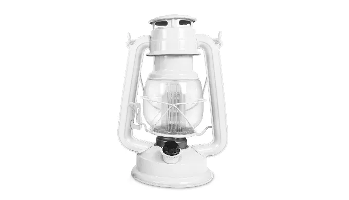 2 Pack: Northpoint Vintage Style Hurricane Lantern w/ 12 LED's, 150 Lumen & Dimmer Switch