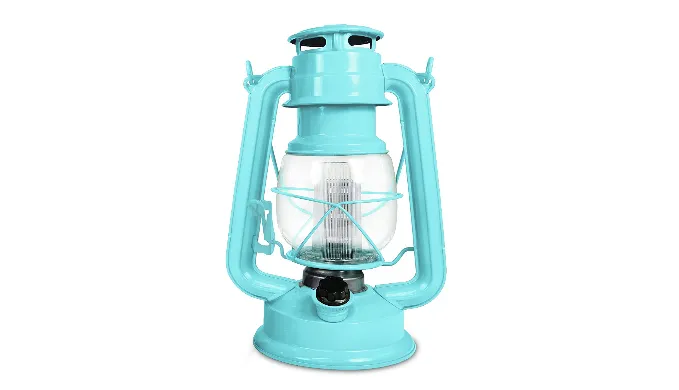2 Pack: Northpoint Vintage Style Hurricane Lantern w/ 12 LED's, 150 Lumen & Dimmer Switch