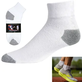 4 Pairs Mens Classic Ankle Socks Quarter Crew Sport Cotton White Grey Size 10-13