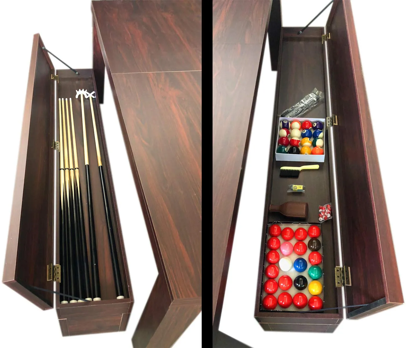 7Ft Pool Table Billiard Green Became a Dinner Table with Benches - m. Rich Green