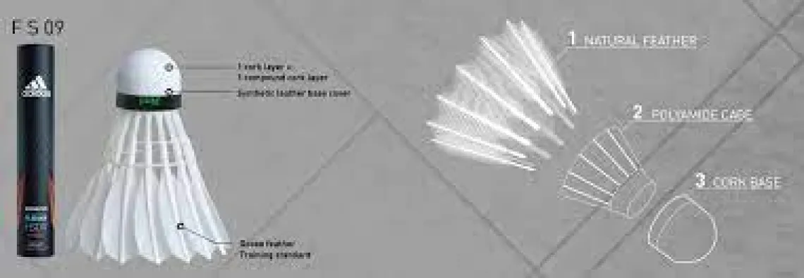 Adidas FS09  (Speed 76) Hybrid Badminton Shuttlecock