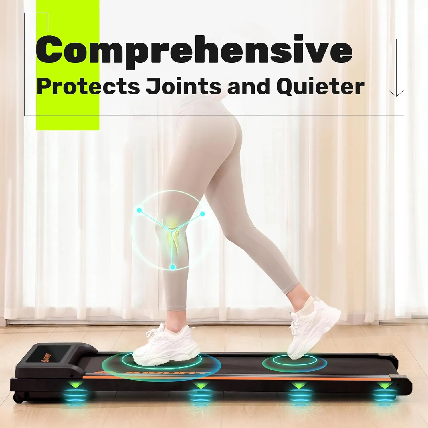 AIRHOT 2in1 Walking Pad Treadmill, 2.5HP Motor Walking Pad with LED Display and Remote Control, Running Machine for Home Office Use