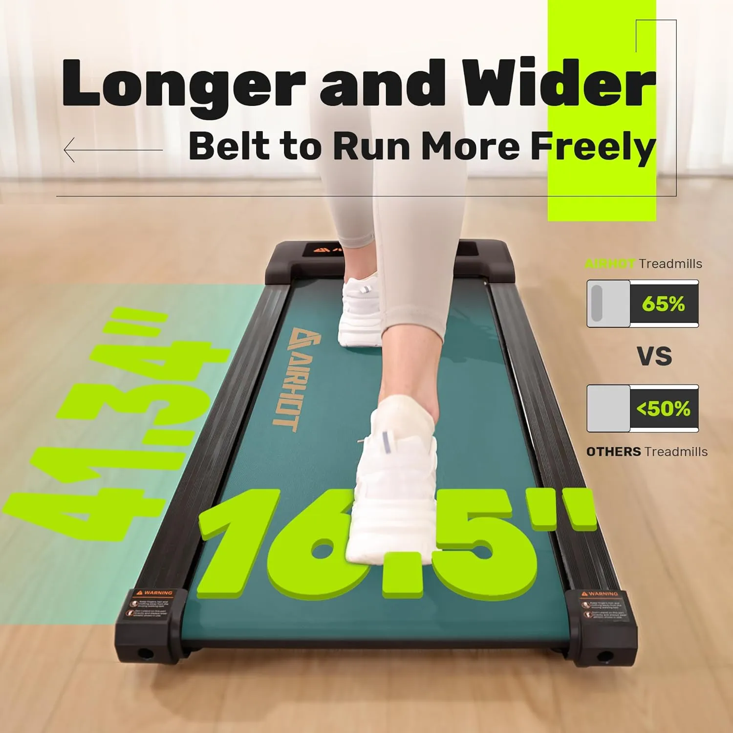 AIRHOT 2in1 Walking Pad Treadmill, 2.5HP Motor Walking Pad with LED Display and Remote Control, Running Machine for Home Office Use