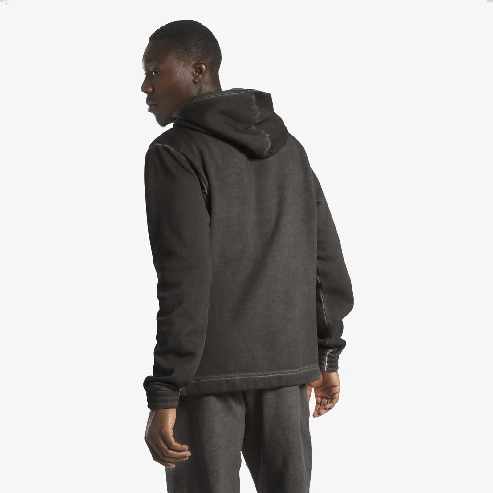 Basketball Court Top Bi-Dye Hoodie - Black