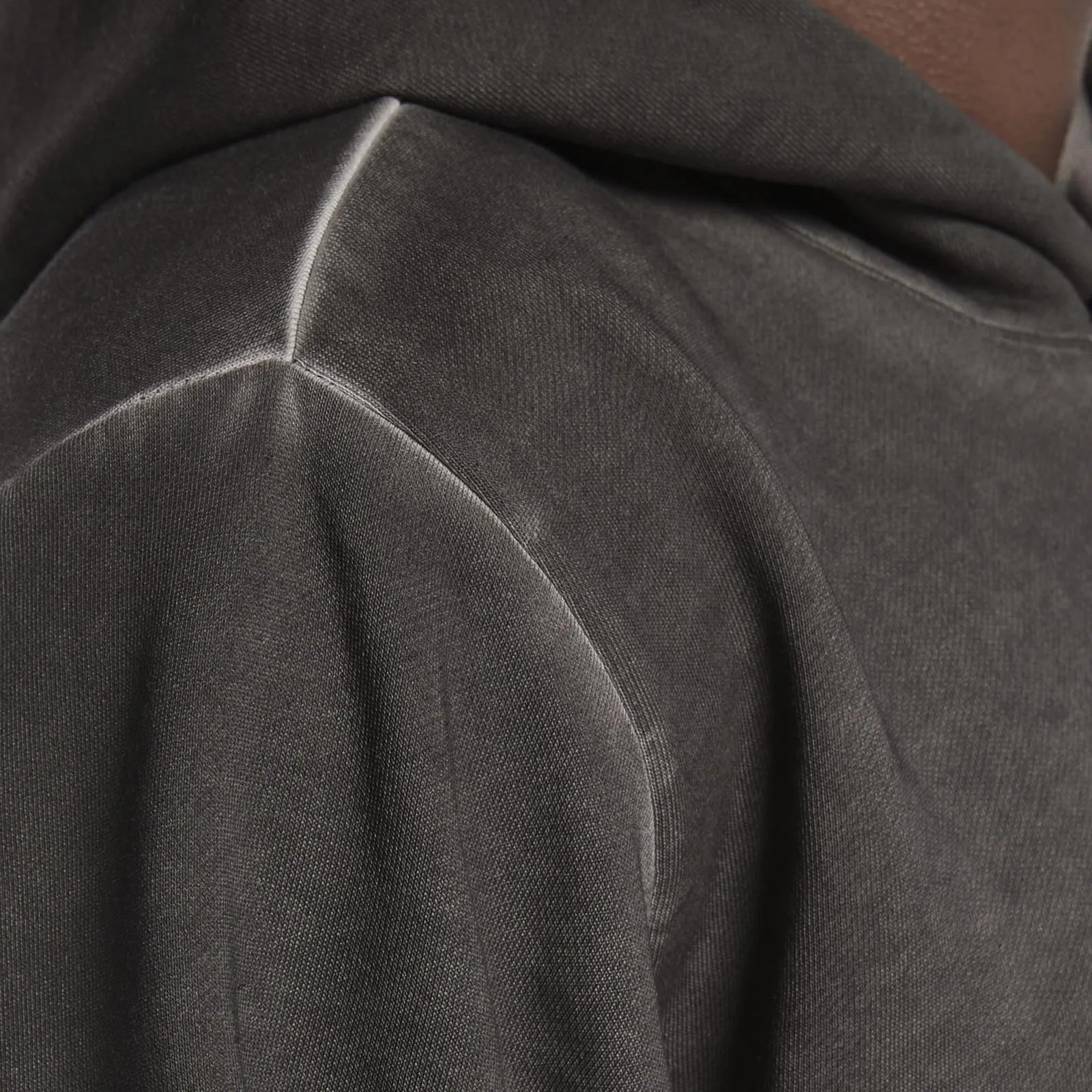 Basketball Court Top Bi-Dye Hoodie - Black