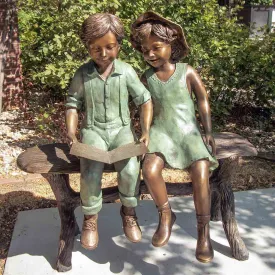 Best Friends Reading Statue
