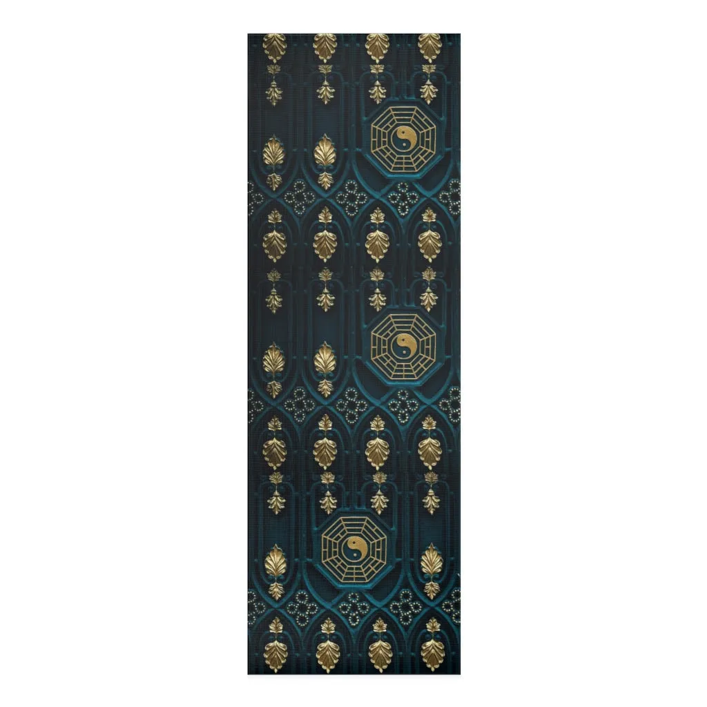 Blue & Gold Peace Foam Yoga Mat