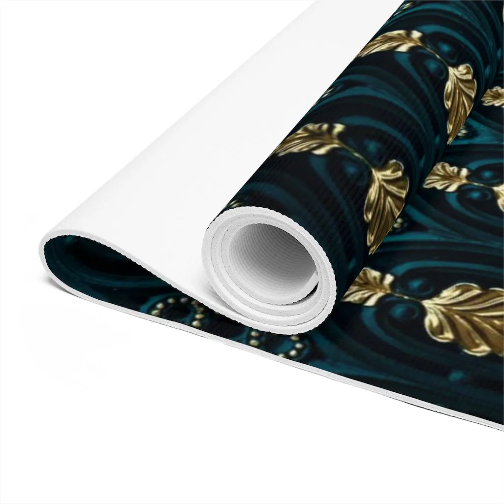 Blue & Gold Peace Foam Yoga Mat