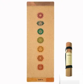 Cork Yoga Mat  (4.5mm) Chakra Design by Scoria
