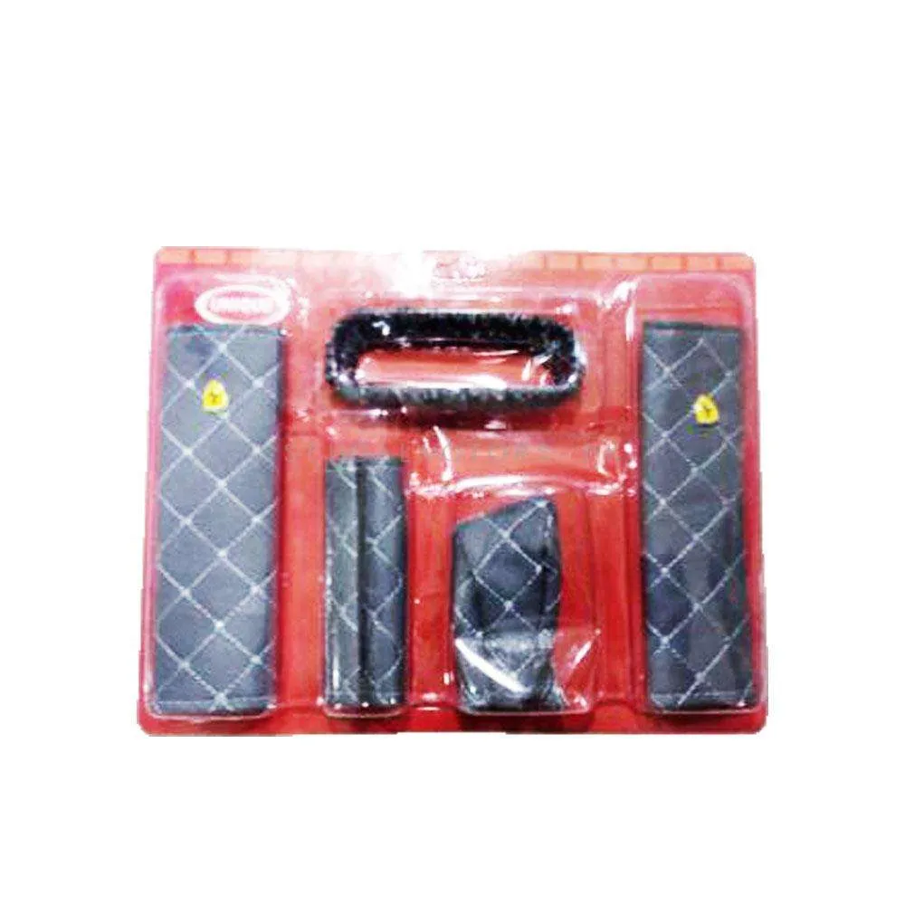 Covers For Car Interior 5 pcs - Multi - Leather Car Interior Rear View Mirror Auto Car Shift Cover Handbrake Suit Car Accessories