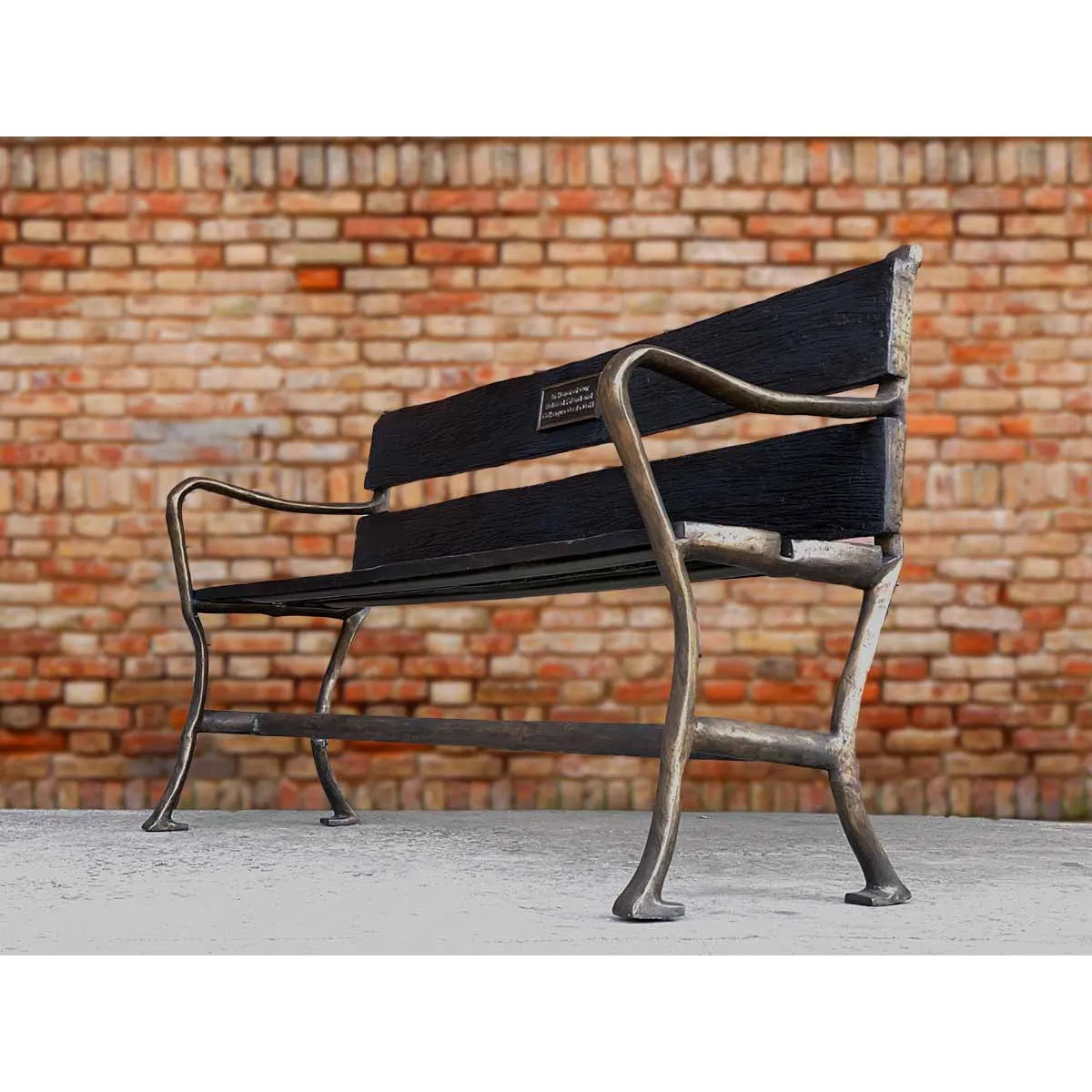 Custom Bronze Bench with Arms