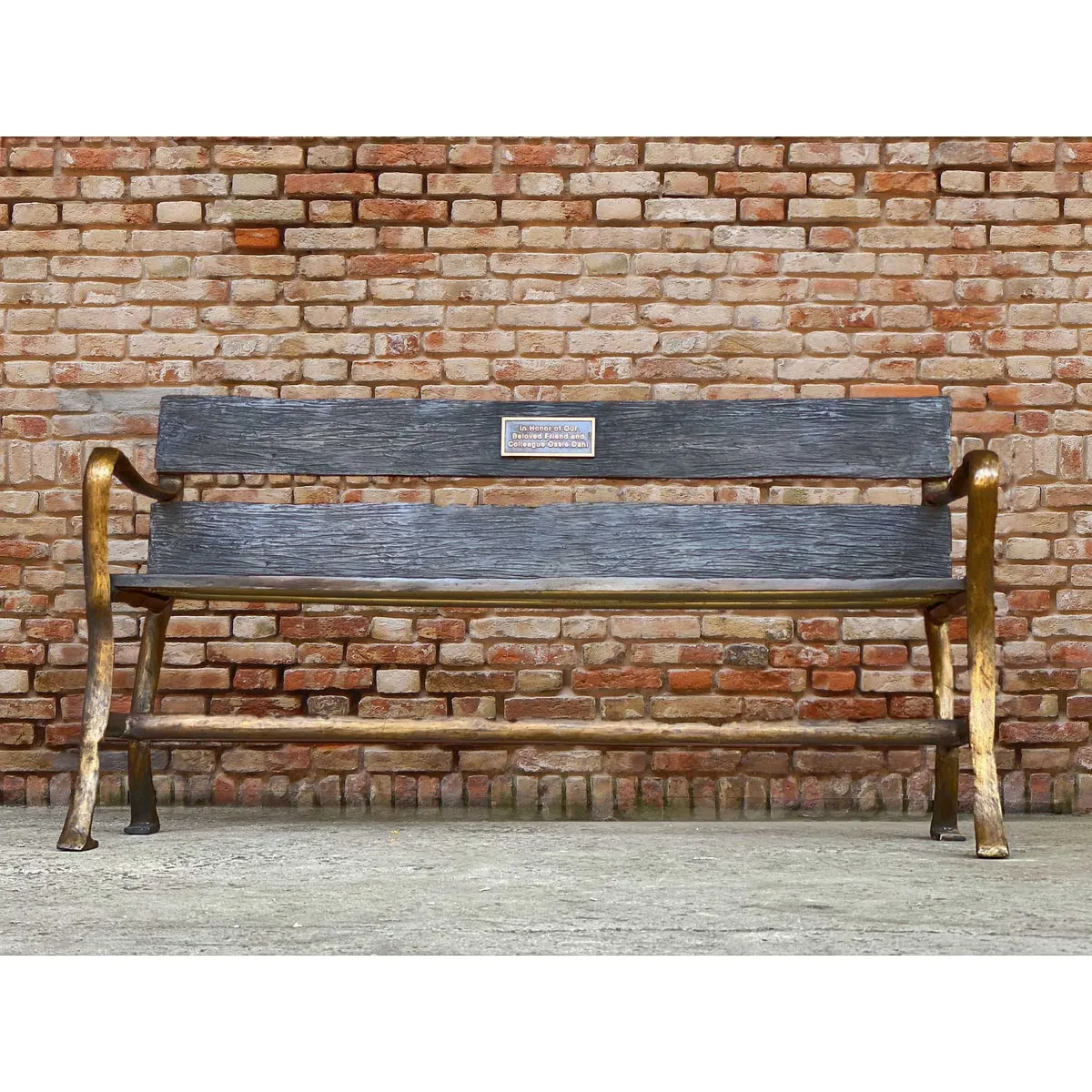 Custom Bronze Bench with Arms