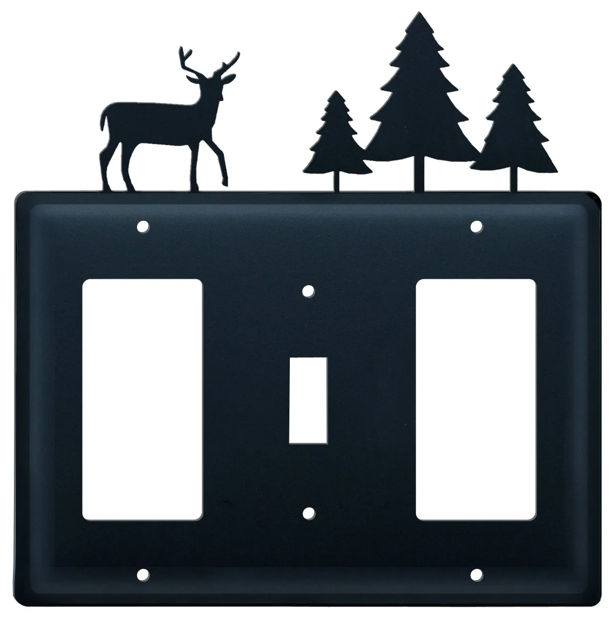 Deer & Pine Trees Single GFI CUSTOM Product Switch GFI CUSTOM Product