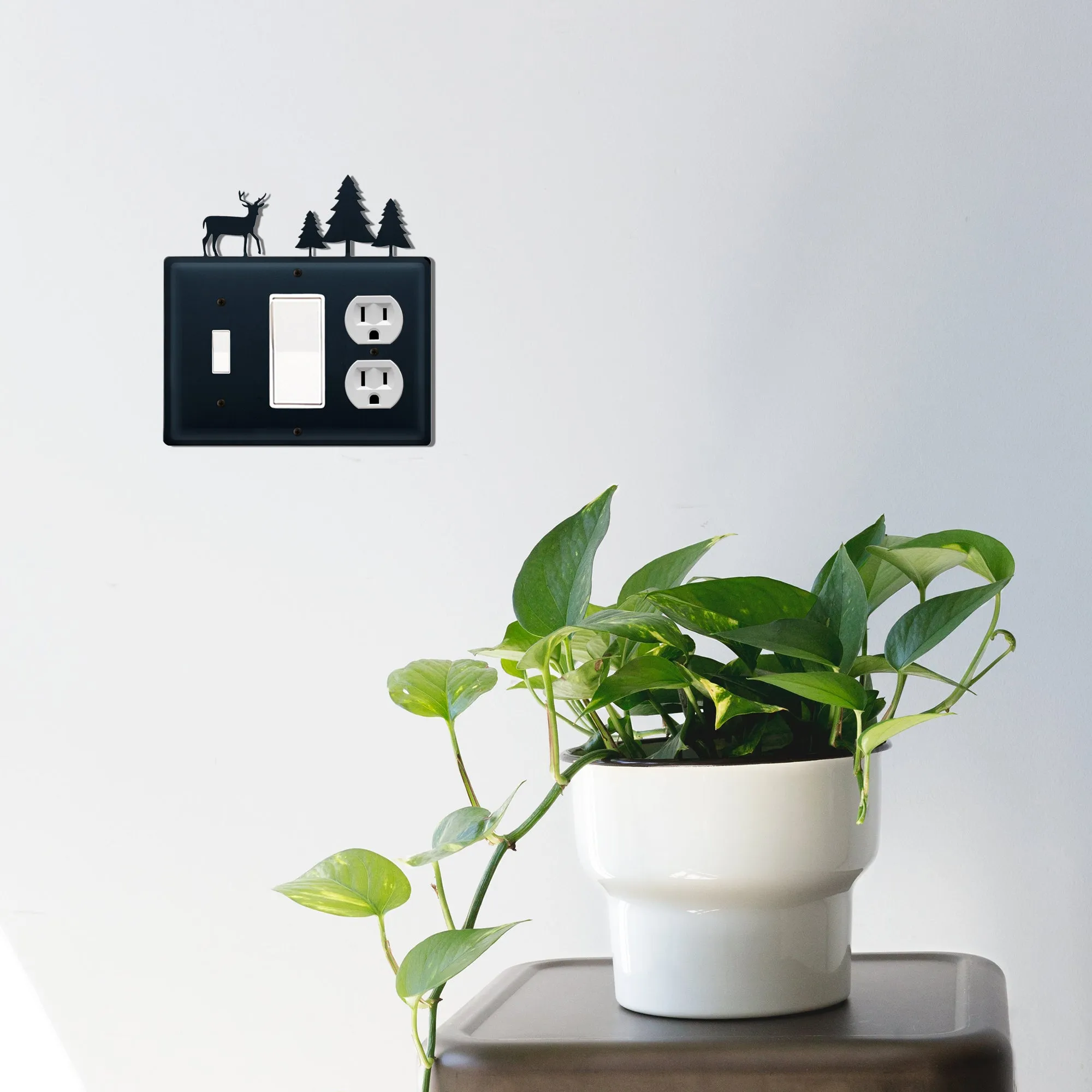 Deer & Trees Single Switch & Outlet CUSTOM Product Cover