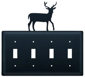 Deer Quadruple Switch Cover