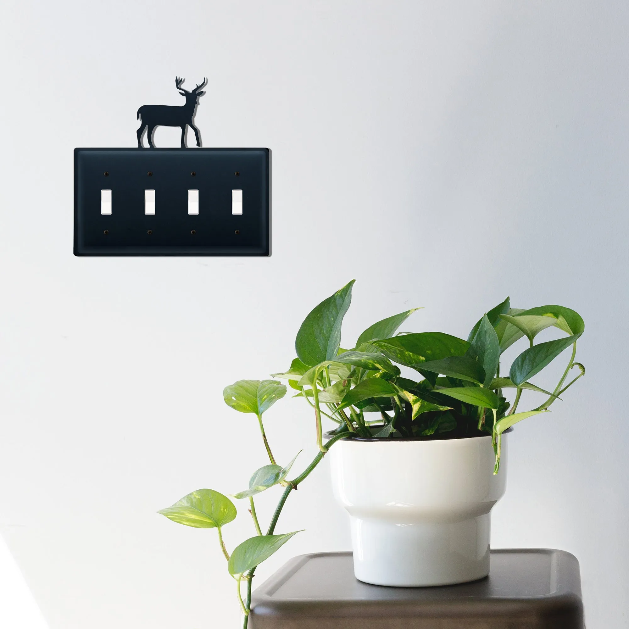 Deer Quadruple Switch Cover