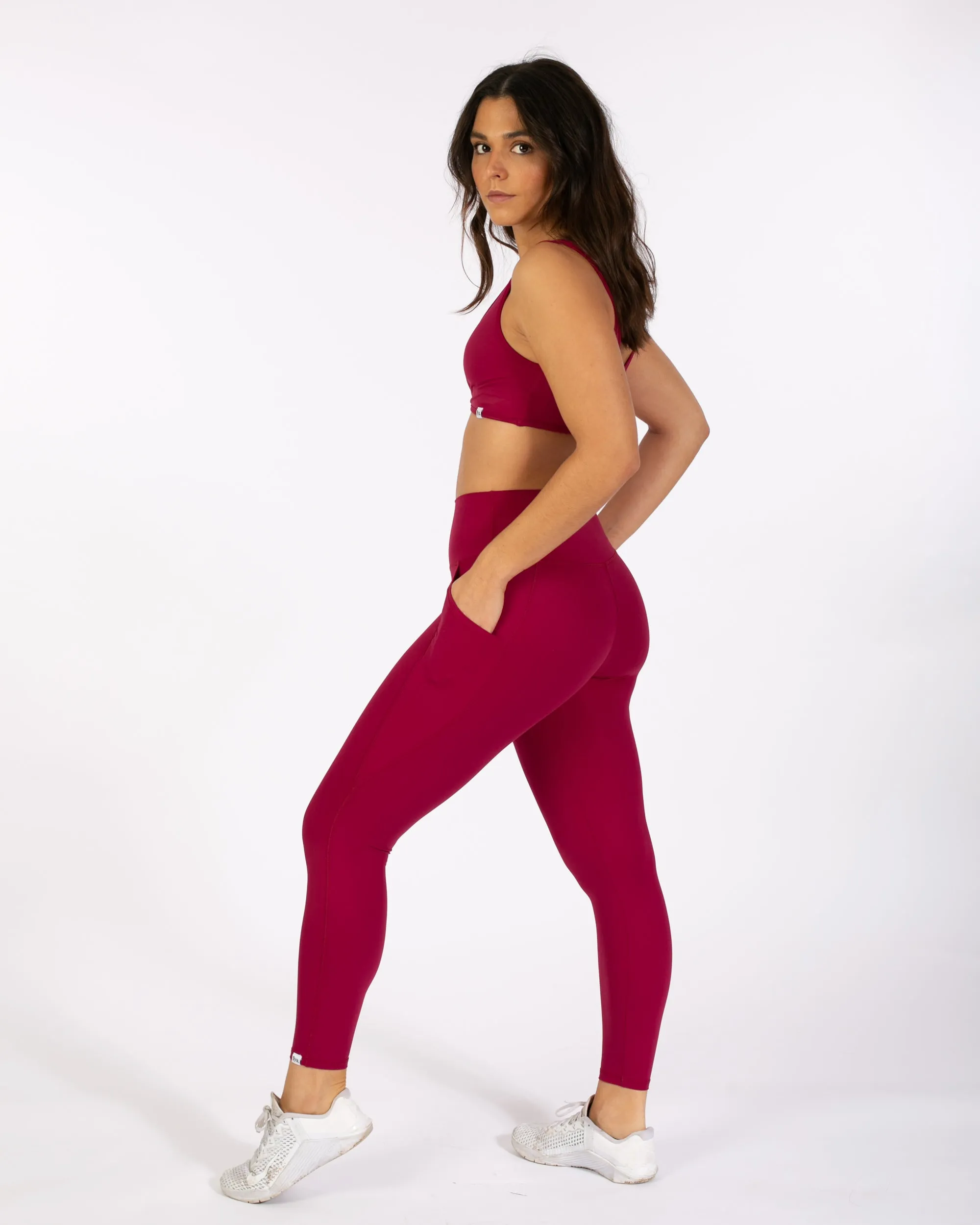 Devi Leggings - Cherry