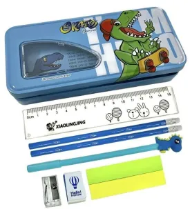 Dinosaur Pencil Box With Cute Stylish Stationery