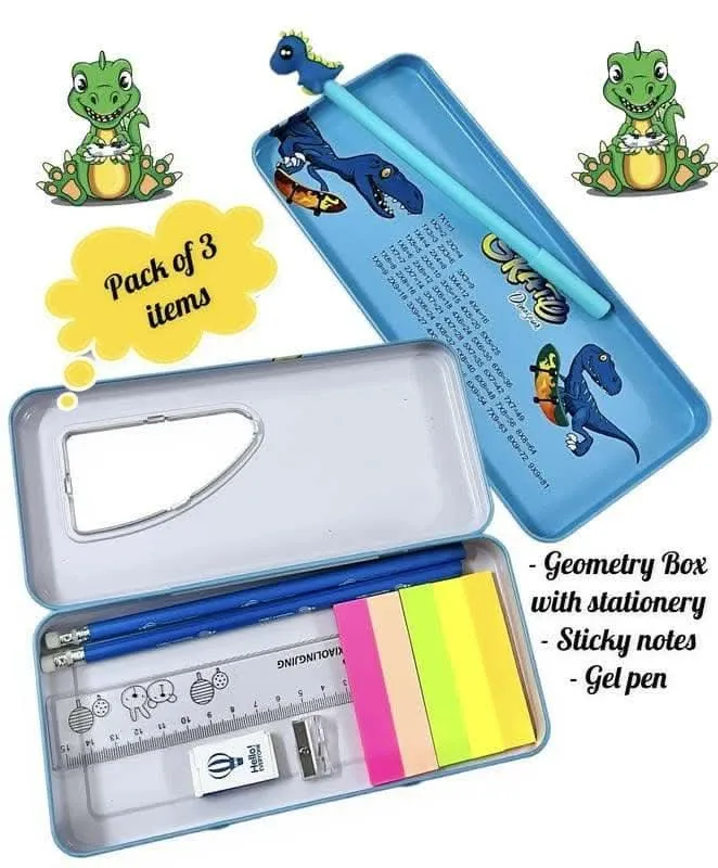Dinosaur Pencil Box With Cute Stylish Stationery
