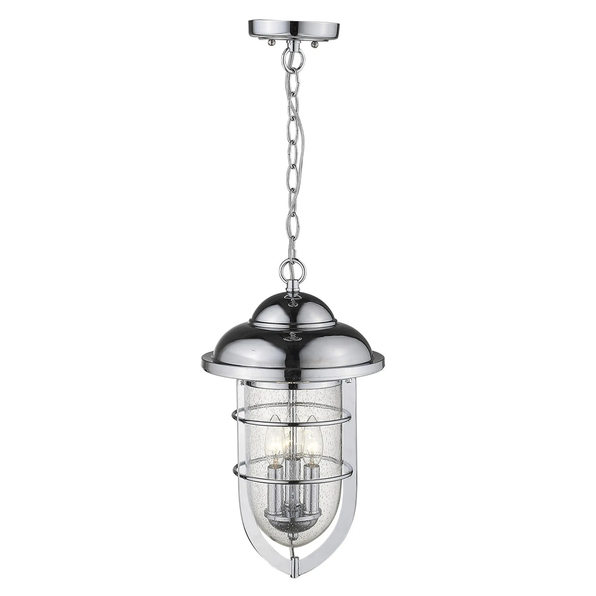 Dylan 3-Light Chrome Hanging Lantern By Homeroots