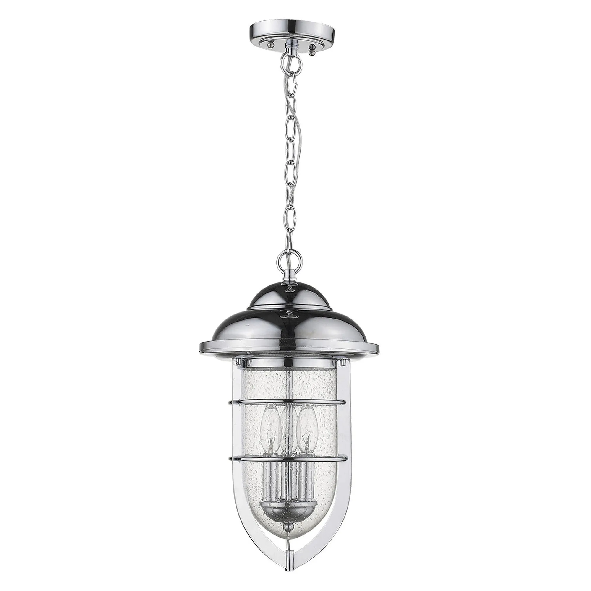 Dylan 3-Light Chrome Hanging Lantern By Homeroots