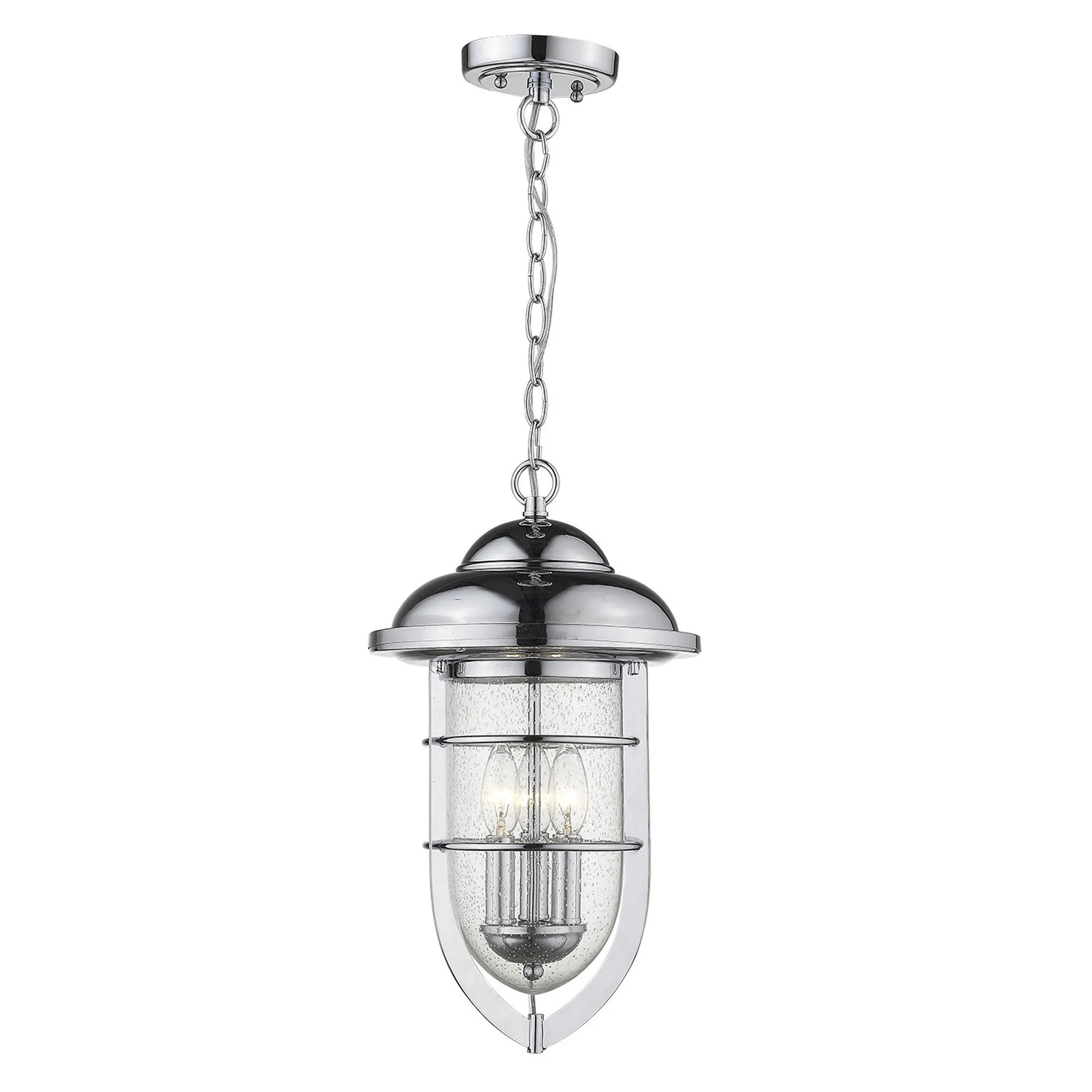 Dylan 3-Light Chrome Hanging Lantern By Homeroots