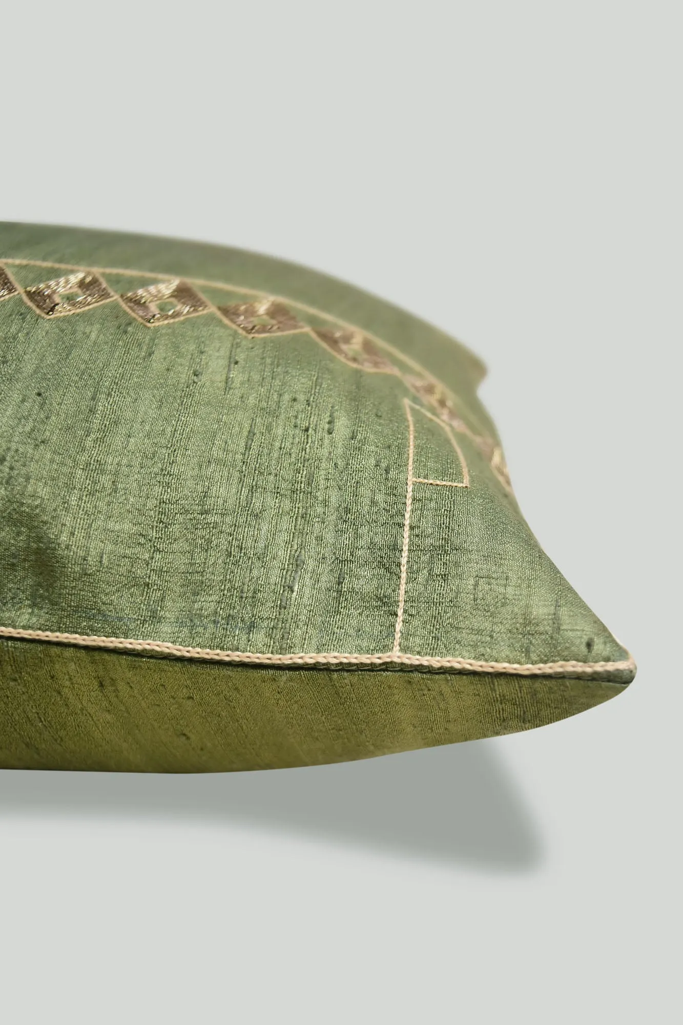 Ecuación verde Handwoven Cushións - 1 pc