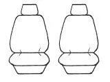 Esteem Velour Seat Covers Set Suits Nissan Tiida Hatch 2006-On 2 Rows