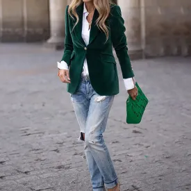 Fashion Velvet Elegant Slim Fit Blazer