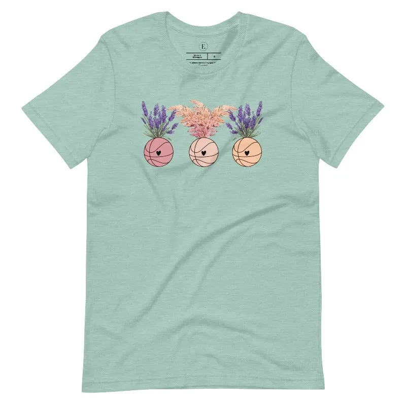 Floral Basketballs T-Shirt
