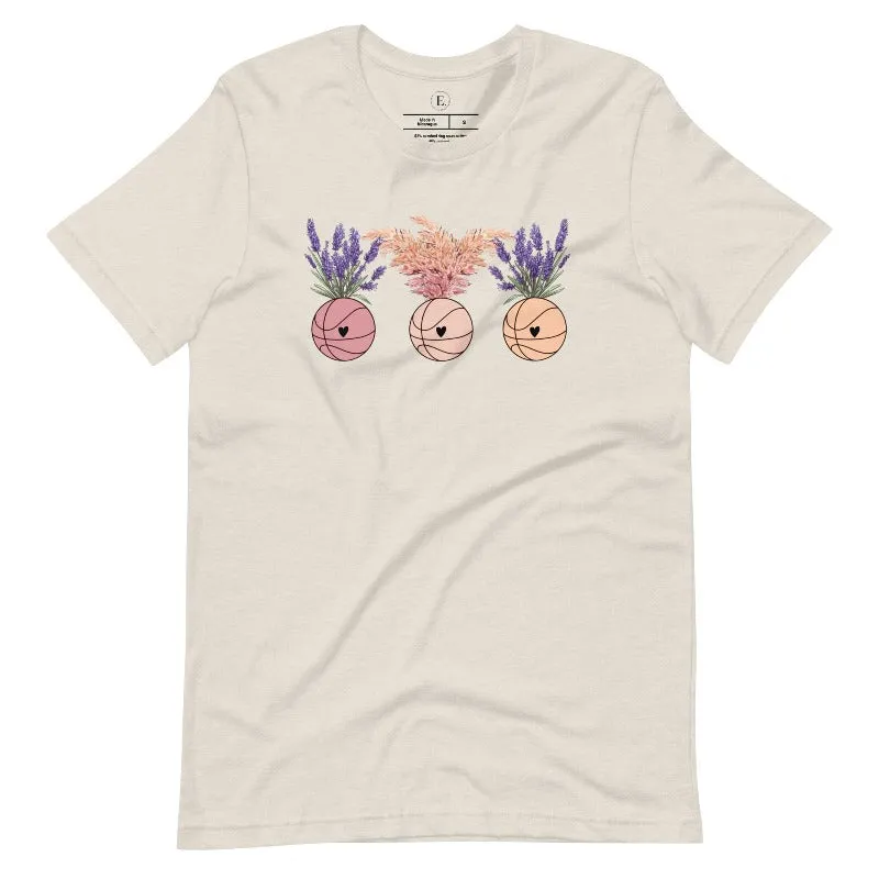 Floral Basketballs T-Shirt