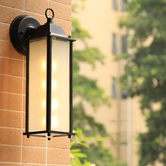 Frosted Glass Outdoor Wall Lantern