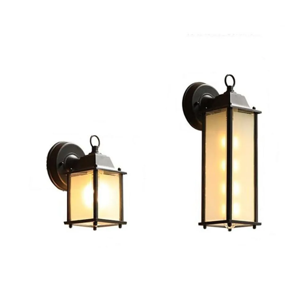 Frosted Glass Outdoor Wall Lantern