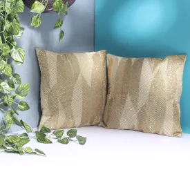 Green Cushion Covers Set, Embellished & Hand Embroidered