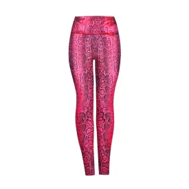 Hot Pink Snakeskin Leggings For Sale / Animal Print leggings and bra