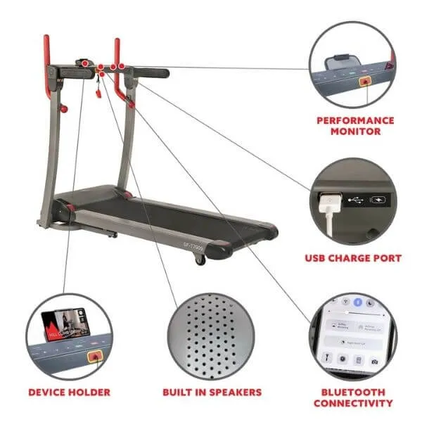 Incline Treadmill with Bluetooth Speakers And USB Charging Function