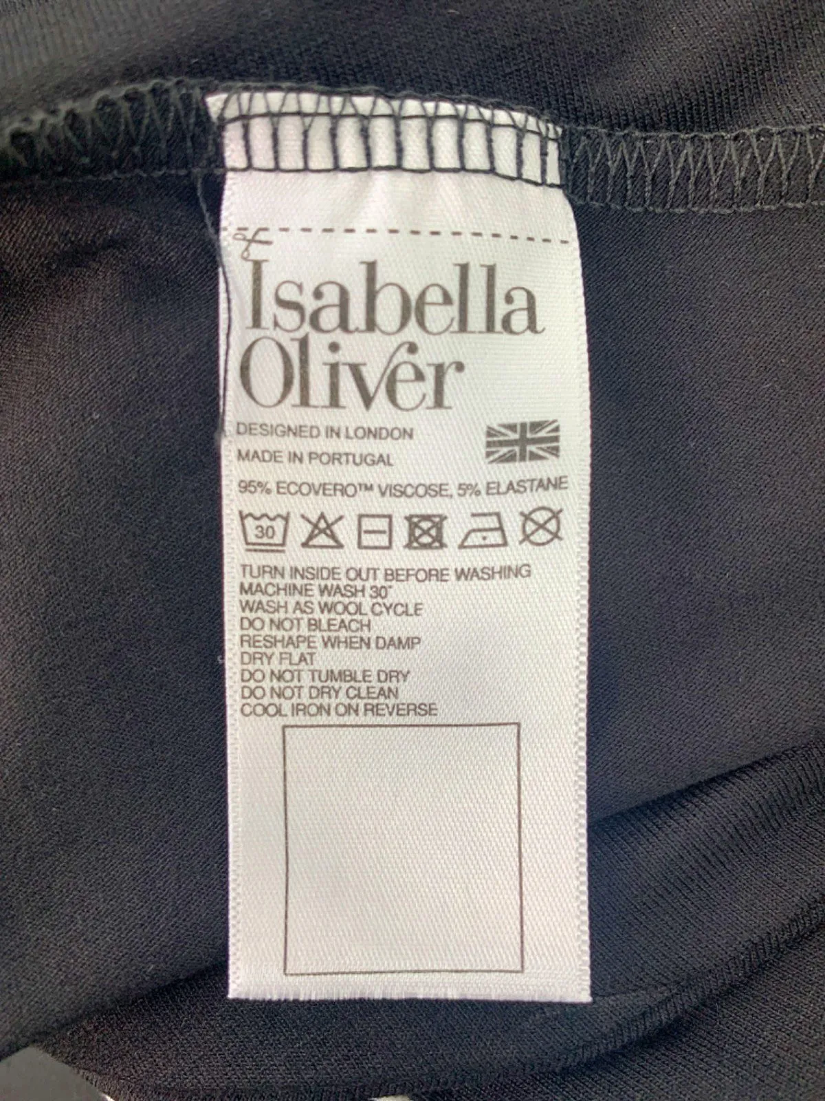 Isabella Oliver Black Willow Ecovero Maternity Leggings Size 5 UK 16-18