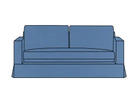 Kate | 3 Seater Extra Loose Cover | Capri Blue