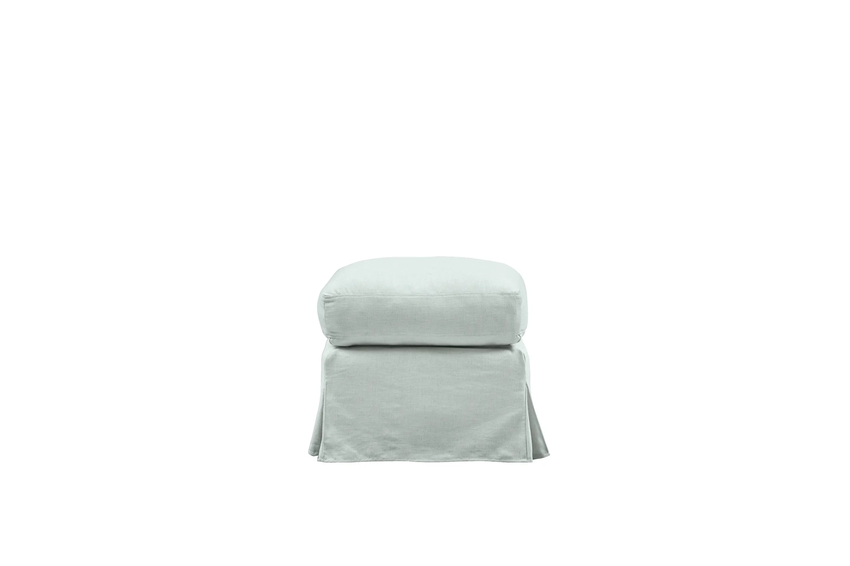 Kate | Footstool Extra Loose Cover | Capri Duck Egg