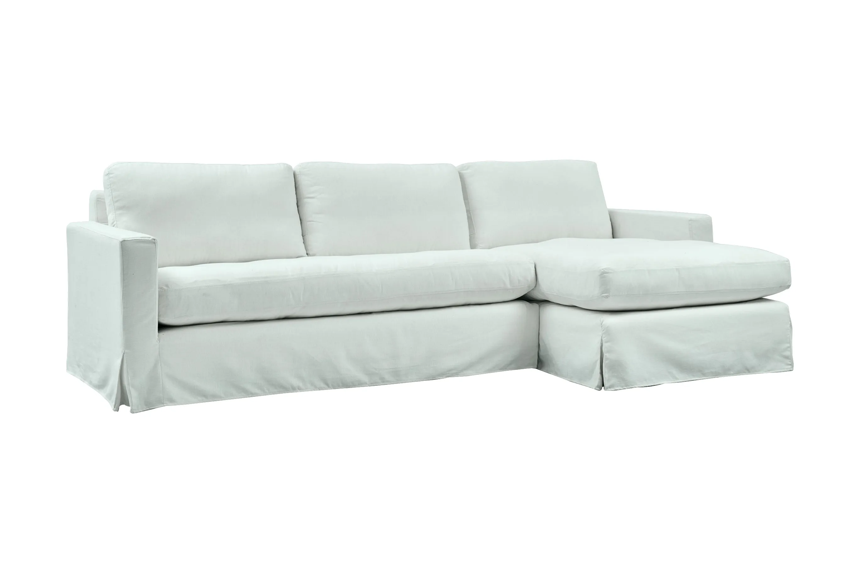 Kate | Option 1 Corner Extra Loose Cover | Capri Duck Egg