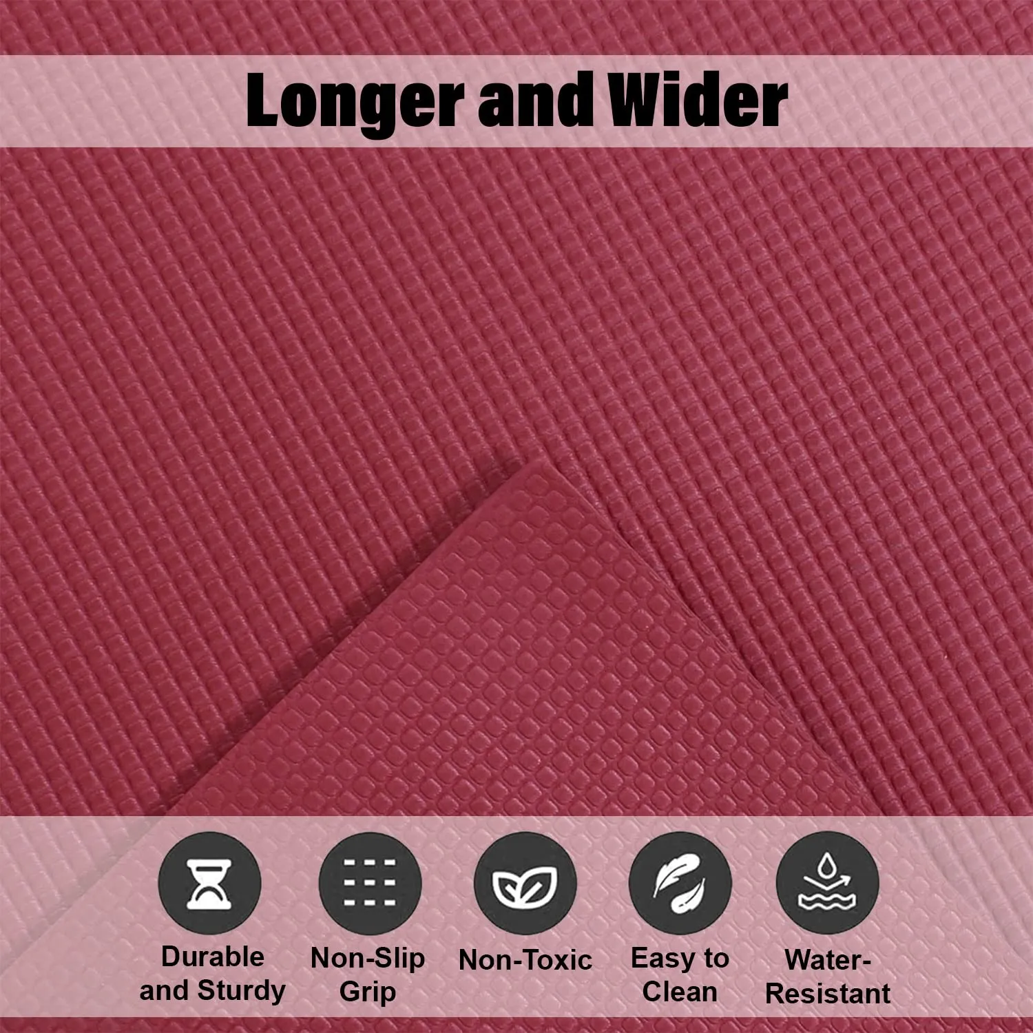 Kuber Industries Yoga Mat | Eva Foam Workout Mat | Anti-Skid Exercise Mat | Gym Yoga Mat | Yoga Mat for Women | Yoga Mat for Men | 4 MM | Maroon