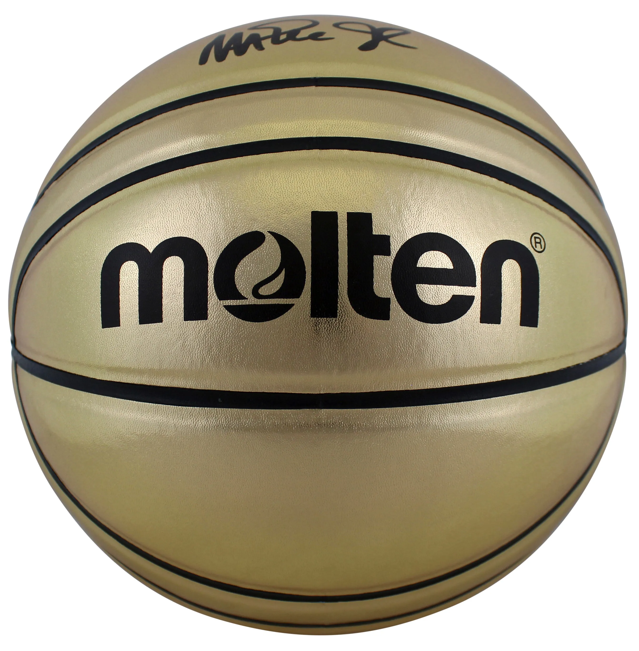 Lakers Magic Johnson Authentic Signed Gold Molten Basketball BAS Witnessed