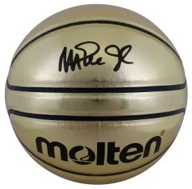 Lakers Magic Johnson Authentic Signed Gold Molten Basketball BAS Witnessed