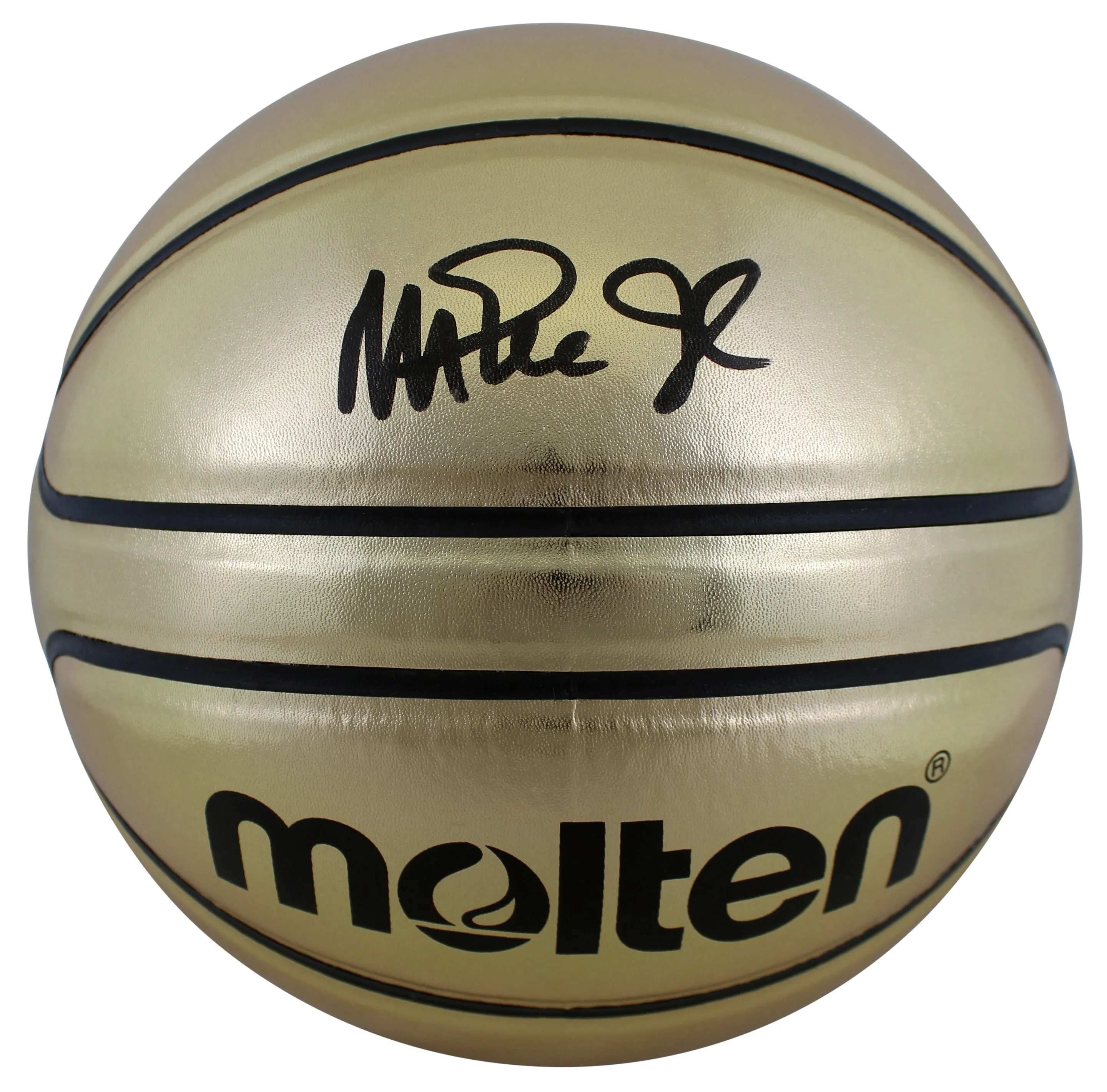 Lakers Magic Johnson Authentic Signed Gold Molten Basketball BAS Witnessed