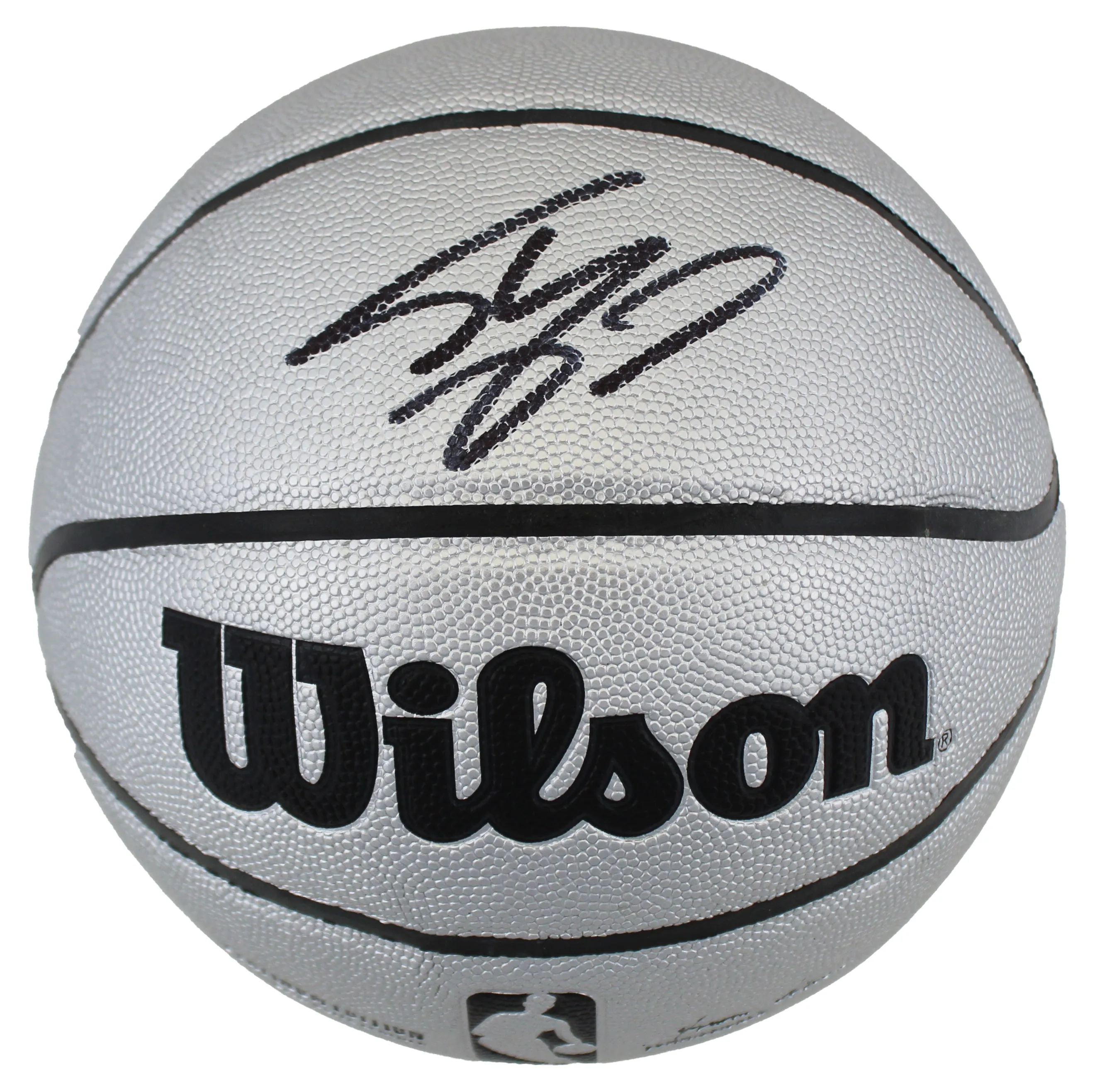 Lakers Shaquille O'Neal Authentic Signed Silver Wilson Basketball BAS Witnessed