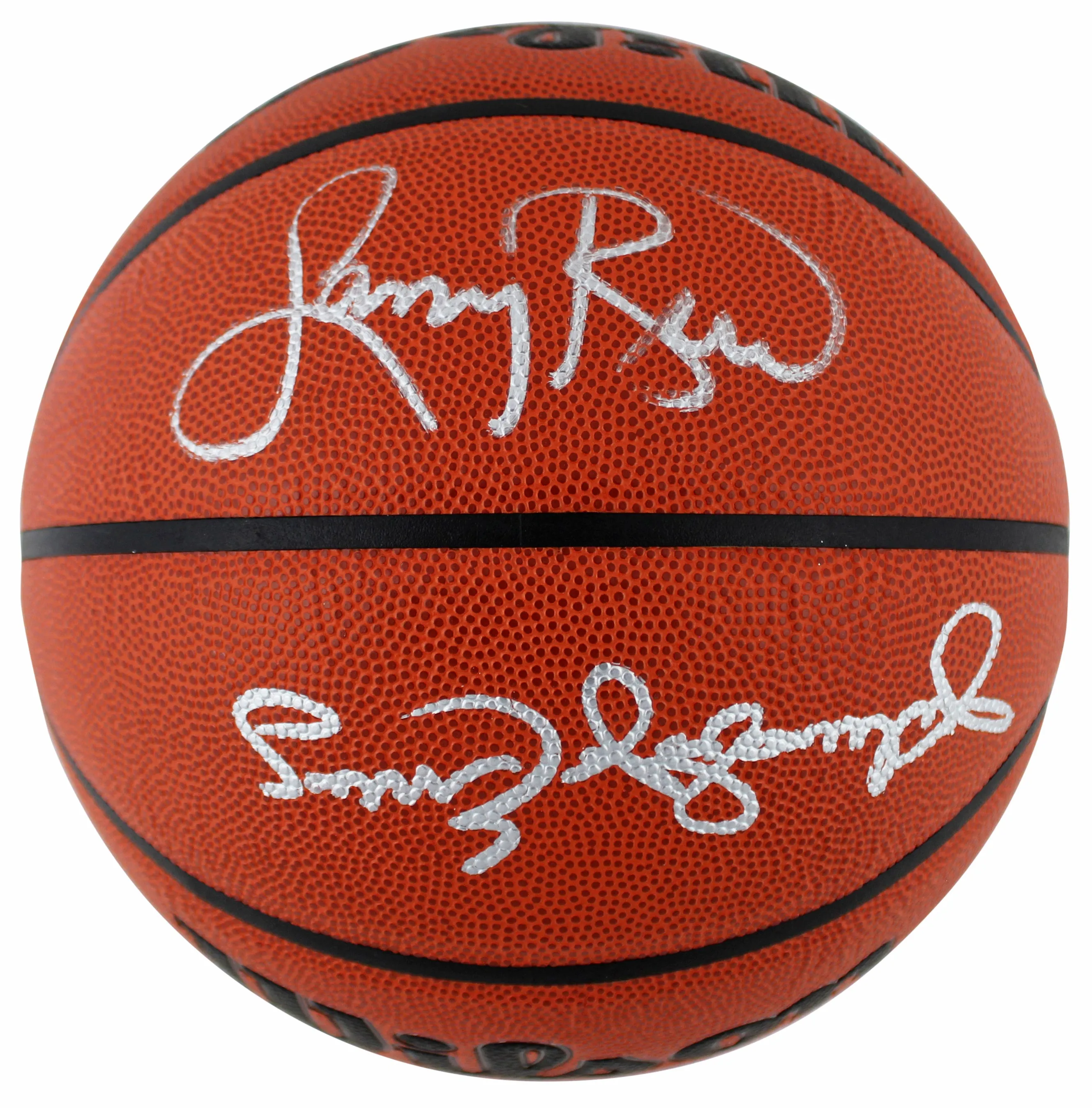 Larry Bird & Julius "Dr.J" Erving Signed Wilson Basketball BAS Witness #W089726
