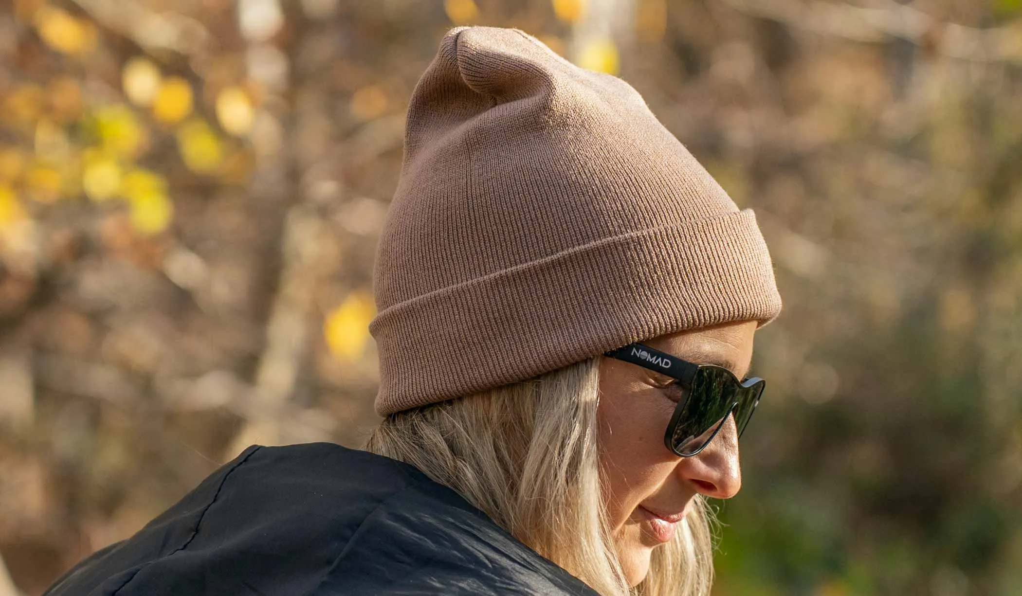 Light Brown Unisex Recycled Beanie