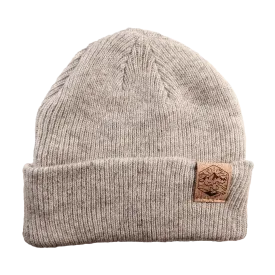 Light Gray Sea to Sky 100% Merino Wool Beanie Hat