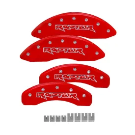 MGP Caliper Covers - Red with Raptor Logo